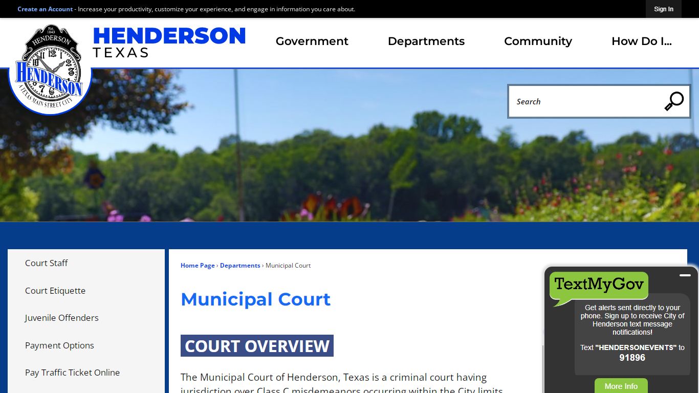 Municipal Court | Henderson, TX - Official Website